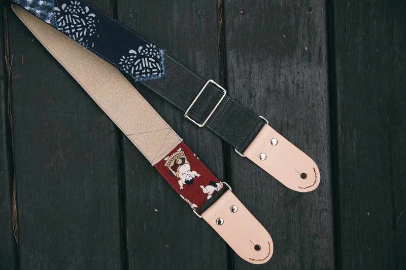 拼接系列吉他背带 _ 隐藏的小相扑 / Guitar strap - 吉他配件 - 其他材质 