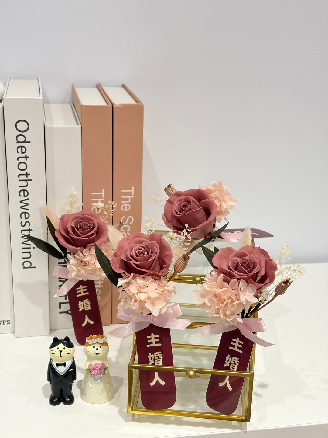 【定制化】婚礼系列-口袋胸花 别针胸花 婚礼永生花 主婚人胸花 - 胸花/手腕花 - 植物．花 