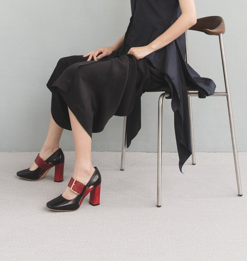 8.5 玛莉珍高跟鞋 - 黑 - 高跟鞋 - 真皮 黑色