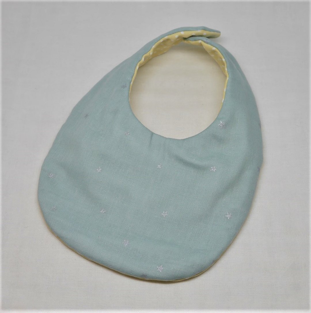 Japanese Handmade 8-layer-gauze Baby Bib - 围嘴/口水巾 - 棉 绿色
