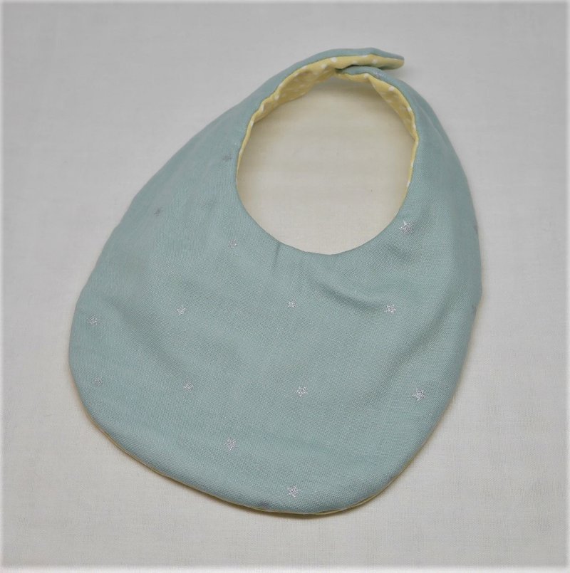 Japanese Handmade 8-layer-gauze Baby Bib - 围嘴/口水巾 - 棉．麻 绿色