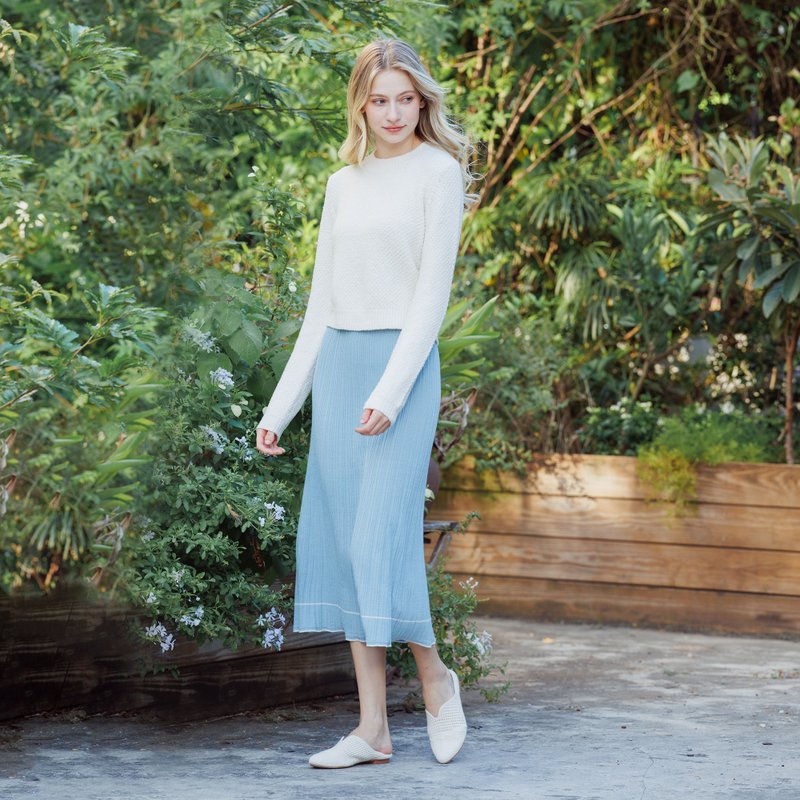 【一套穿搭】2026永续时尚优雅套装组 - 女装上衣 - 其他材质 白色