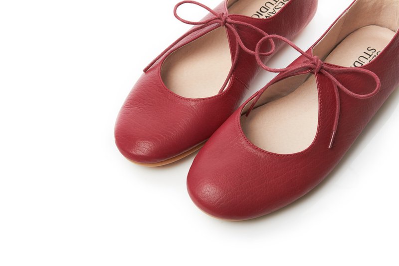 Take a Break- 放空一下-真皮休闲女鞋-枣子红 - 女款休闲鞋 - 真皮 红色