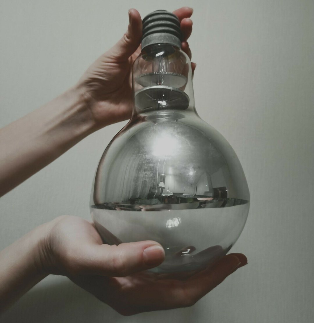 Mirror Large industrial incandescent lamp Edison lamp 500W E40 warm light 1980s - 灯具/灯饰 - 其他材质 银色