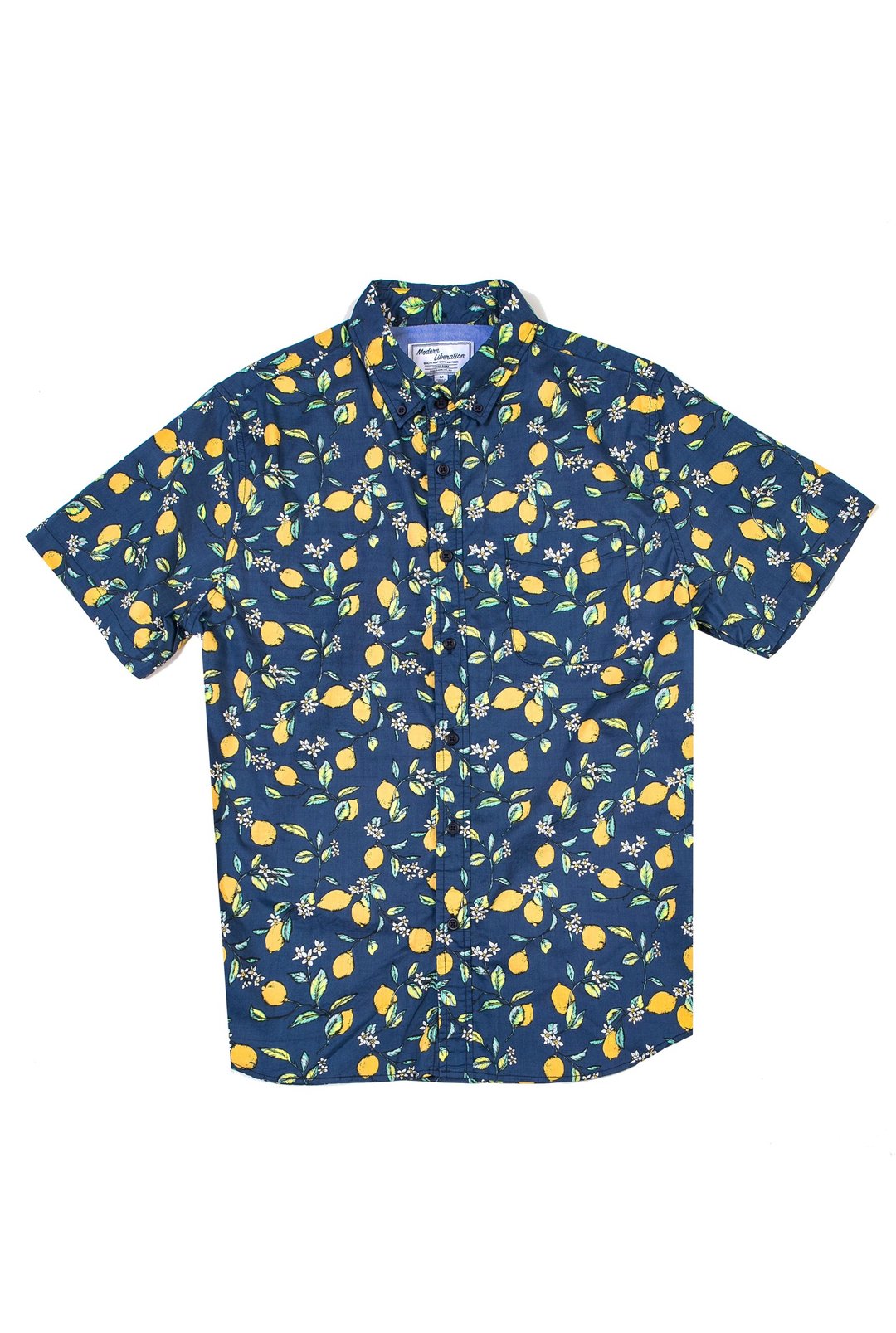 Lemon Tree Shirt 柠檬树衬衫 - 深蓝色 - 男装衬衫 - 棉 蓝色