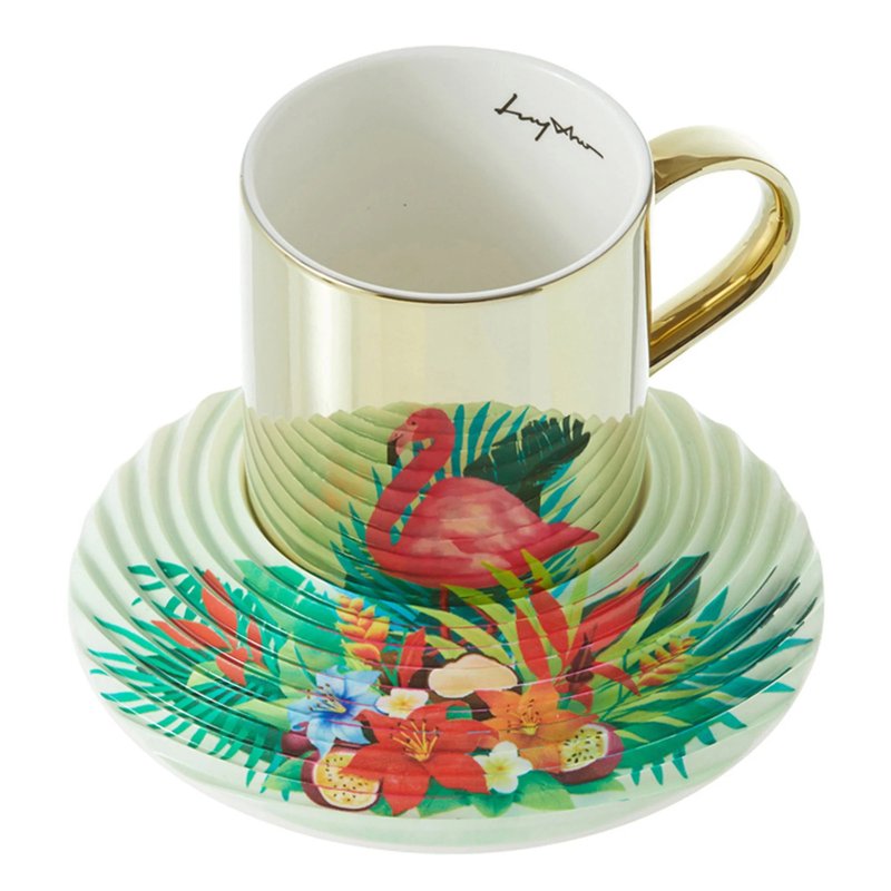 LUYCHO On Flowers系列 镜面倒影杯组_红鹤 (250ml) - 茶具/茶杯 - 陶 