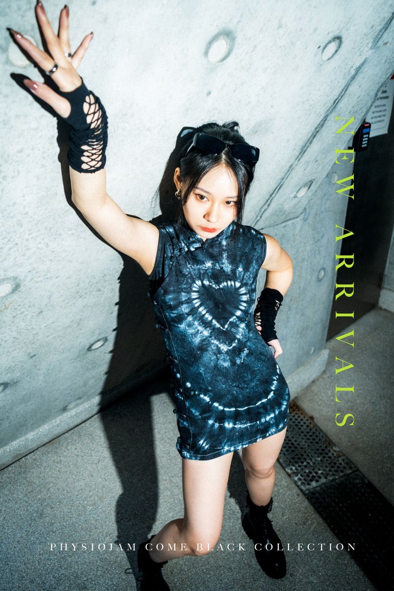 Come Black系列暗黑爱心旗袍 - 旗袍 - 棉．麻 黑色