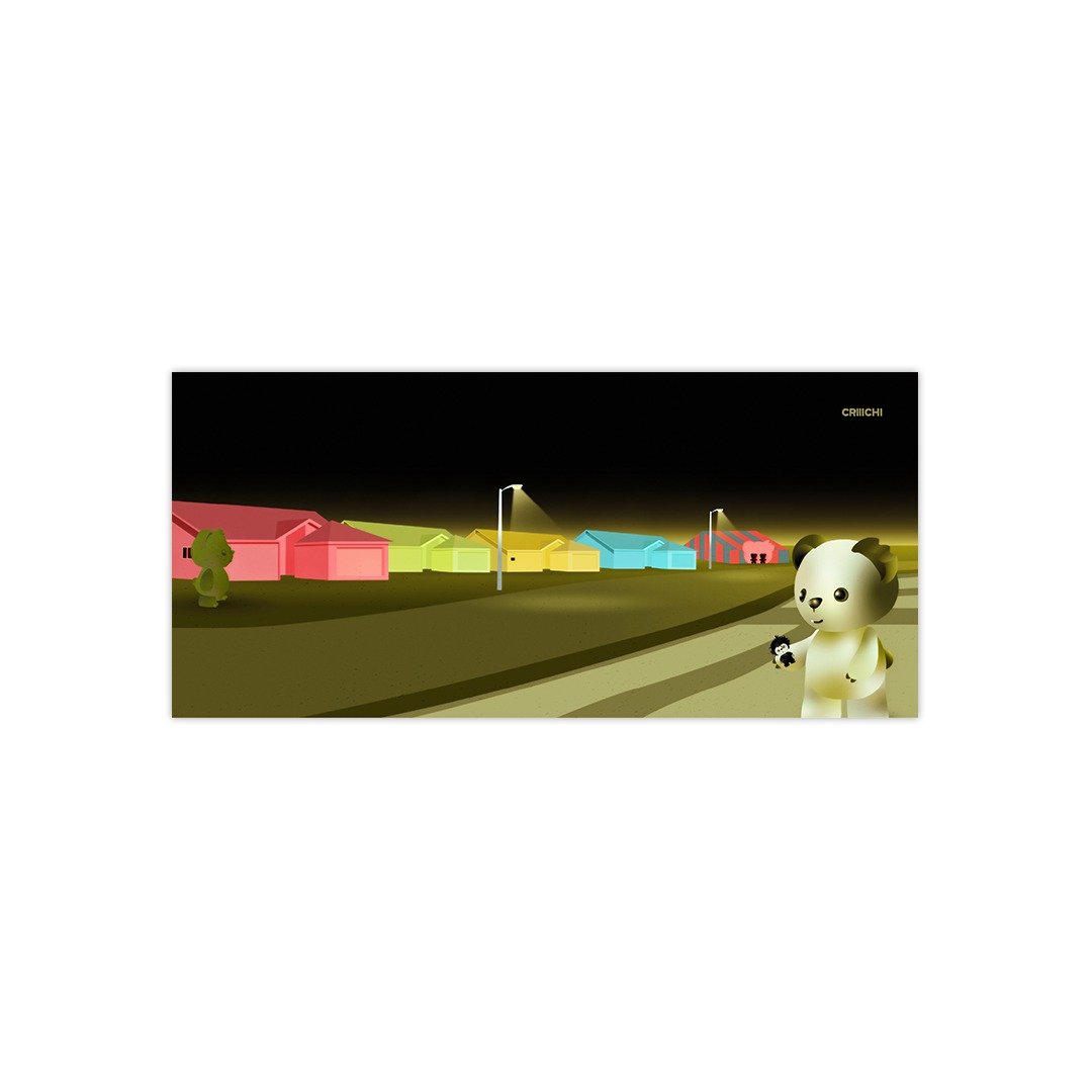 CRIIICHI古治 小镇风光 全景明信片 - 卡片/明信片 - 纸 多色