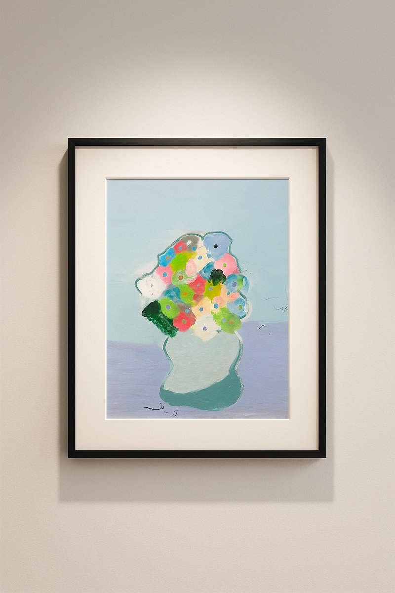阳台上的花瓶/阳台系列/数位微喷艺术微型海报 - 海报/装饰画/版画 - 纸 多色