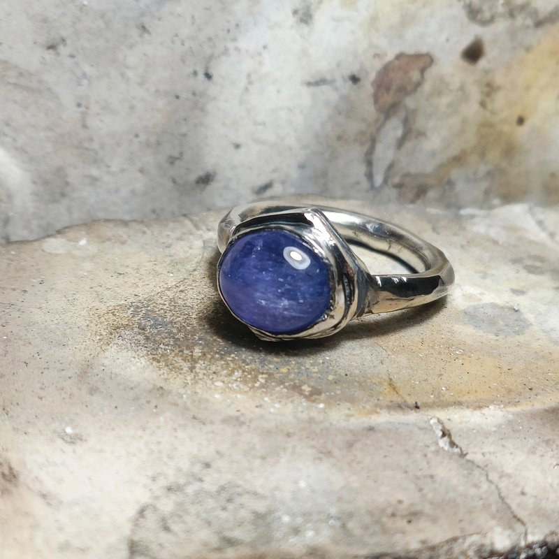 丹泉石/坦桑石/银戒指 - 戒指 - 纯银 蓝色