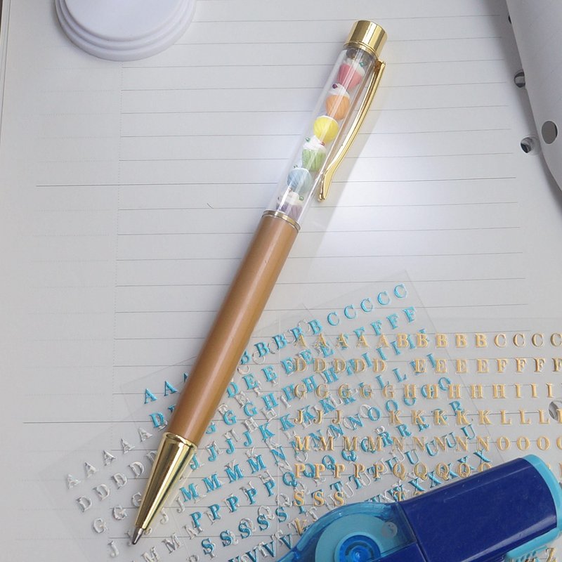 树脂黏土 彩虹杯子蛋糕 油性笔 原子笔 - 圆珠笔/中性笔 - 粘土 多色