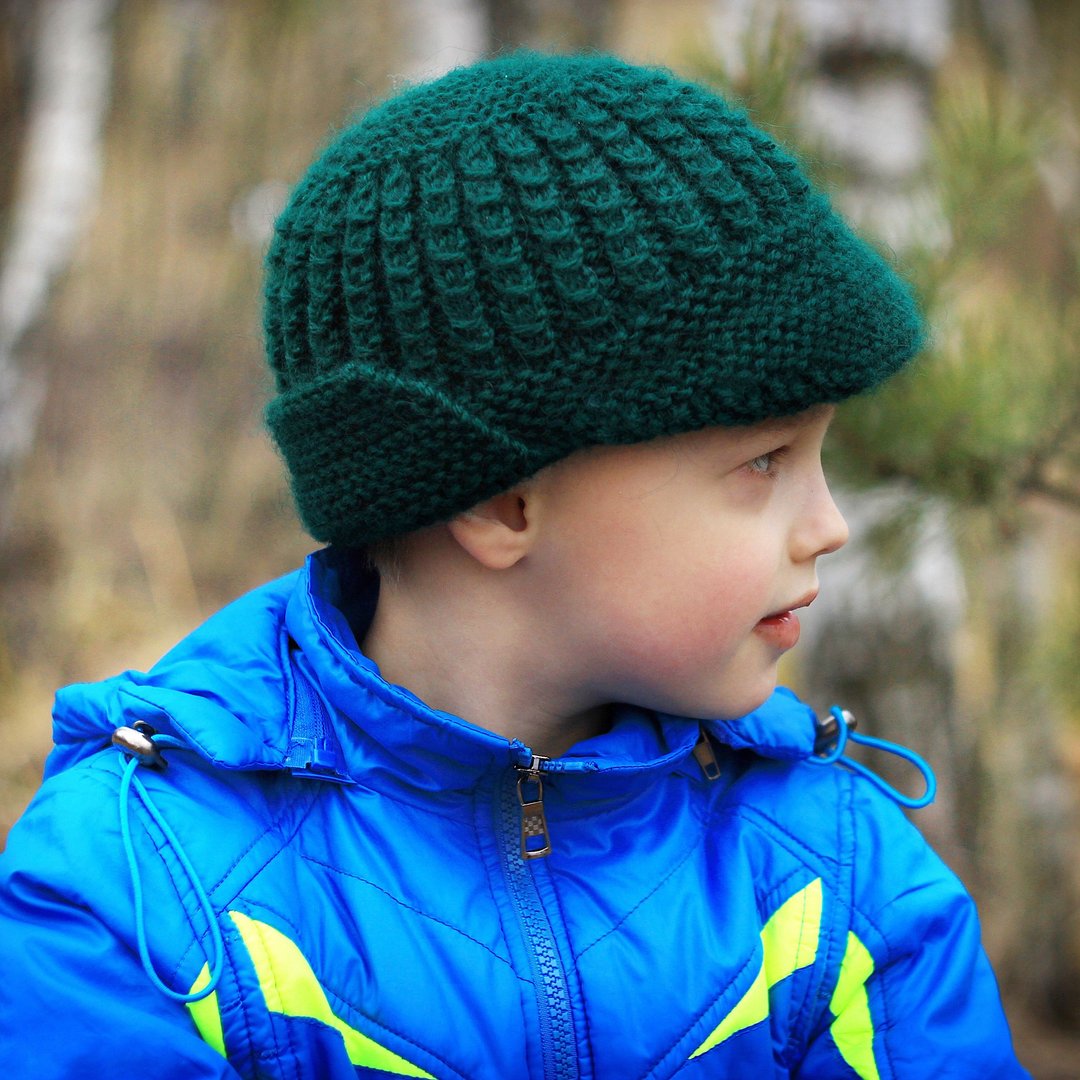 Digital Knitting Pattern The Austen brimmed beanie (Toddler, Child, Adult sizes) - 手工艺教程/工具书 - 其他材质 