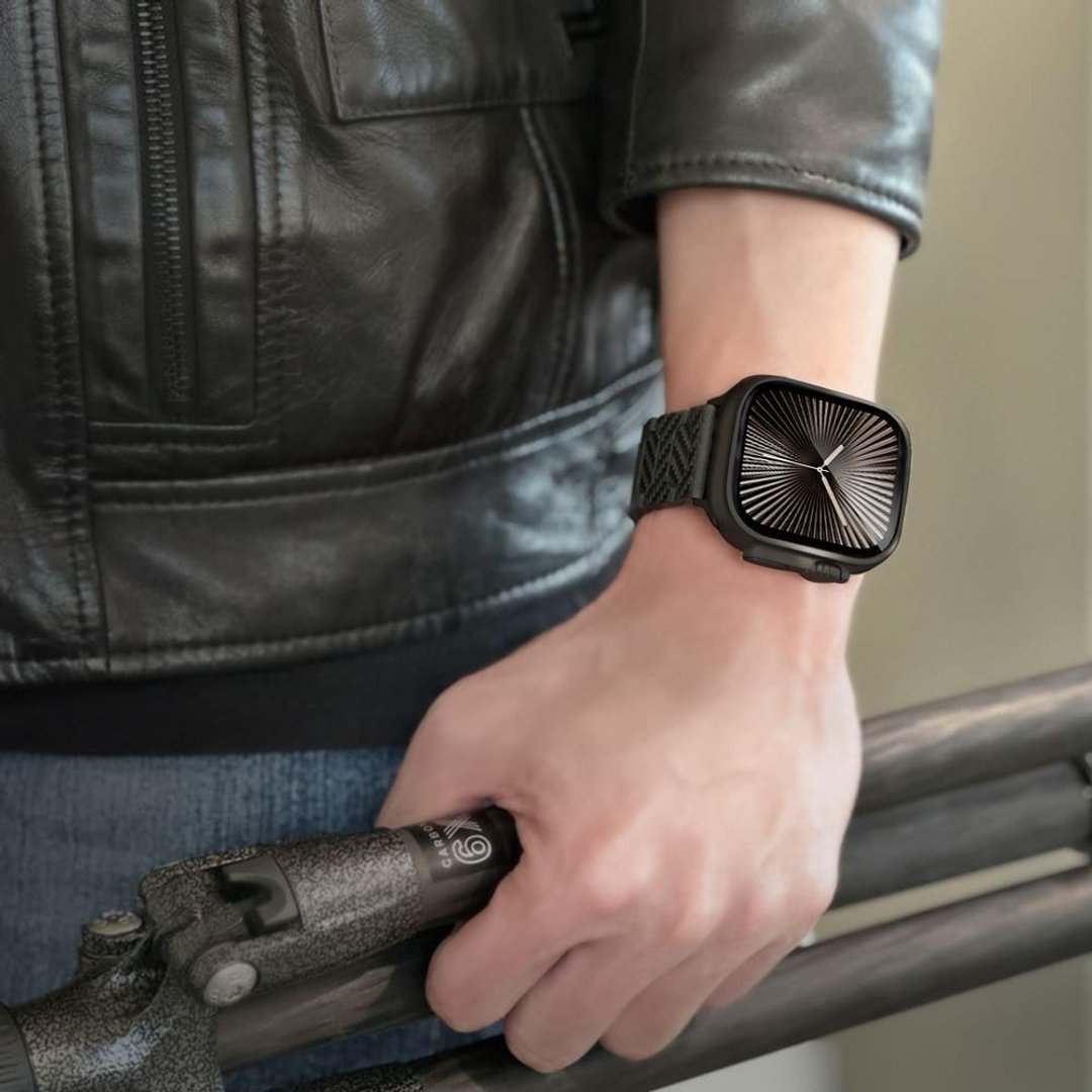 JM 1K 碳纤维磁扣式 Apple Watch 表带 - 表带 - 碳纤维 黑色