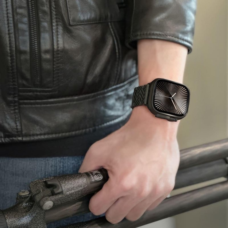 JM 1K 碳纤维磁扣式 Apple Watch 表带 - 表带 - 碳纤维 黑色