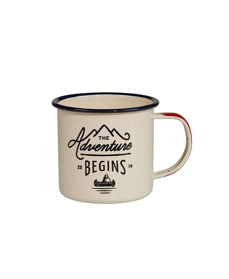 英国Wild and Wolf 冒险开始探险系列珐琅马克杯(白) - 咖啡杯/马克杯 - 珐琅 白色