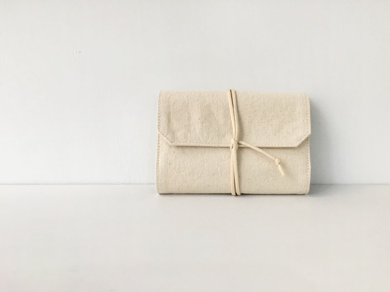 A6绑带式布书衣__胚布白__*可水洗*有笔插*有口袋 - 笔记本/手帐 - 棉．麻 白色