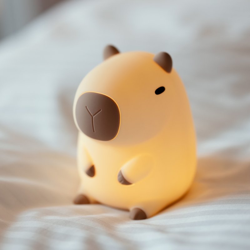陪你慢慢Chill Kapisan 夜灯 | 睡前好心情礼物・最萌生日礼物 - 灯具/灯饰 - 硅胶 白色