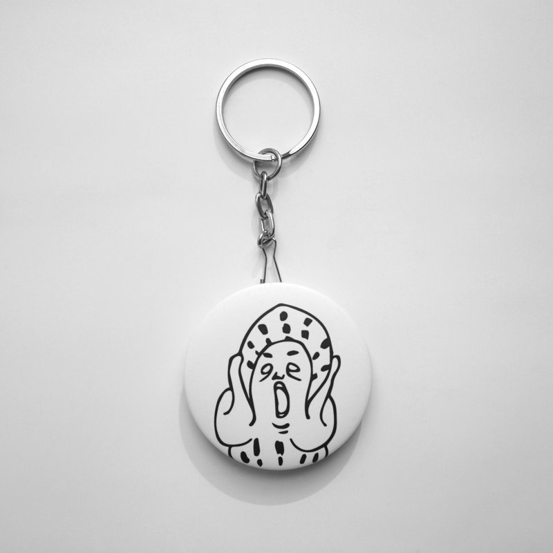 啊  花生 / Peanuts 酒瓶器钥匙圈 - 钥匙链/钥匙包 - 塑料 白色