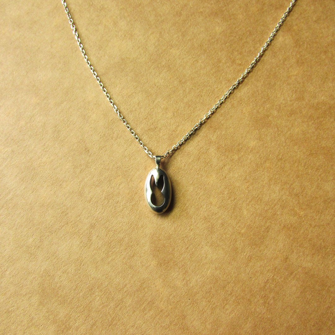 gem rabbit necklace_宝石兔项链 | 925纯银 限量 兔子 兔年 生肖 - 项链 - 银 银色