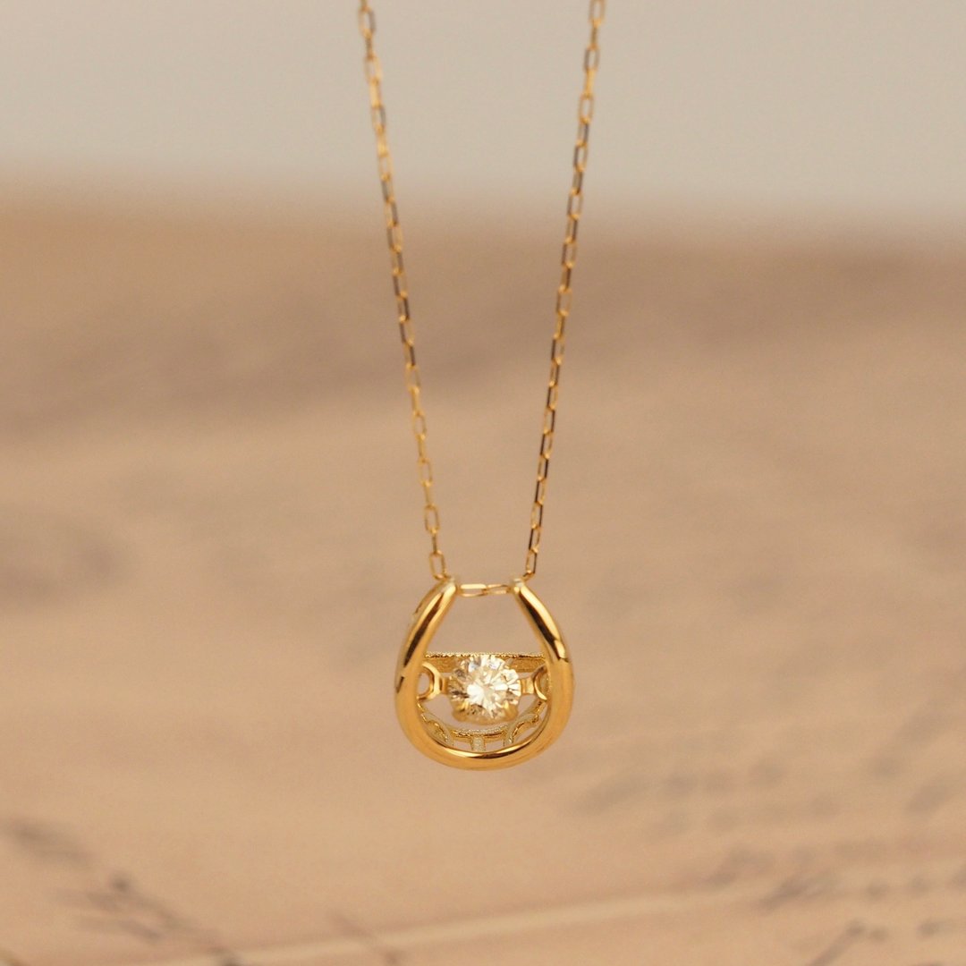 18K金跳舞石的项链18K Gold Dancing Stone Necklace - 项链 - 贵金属 