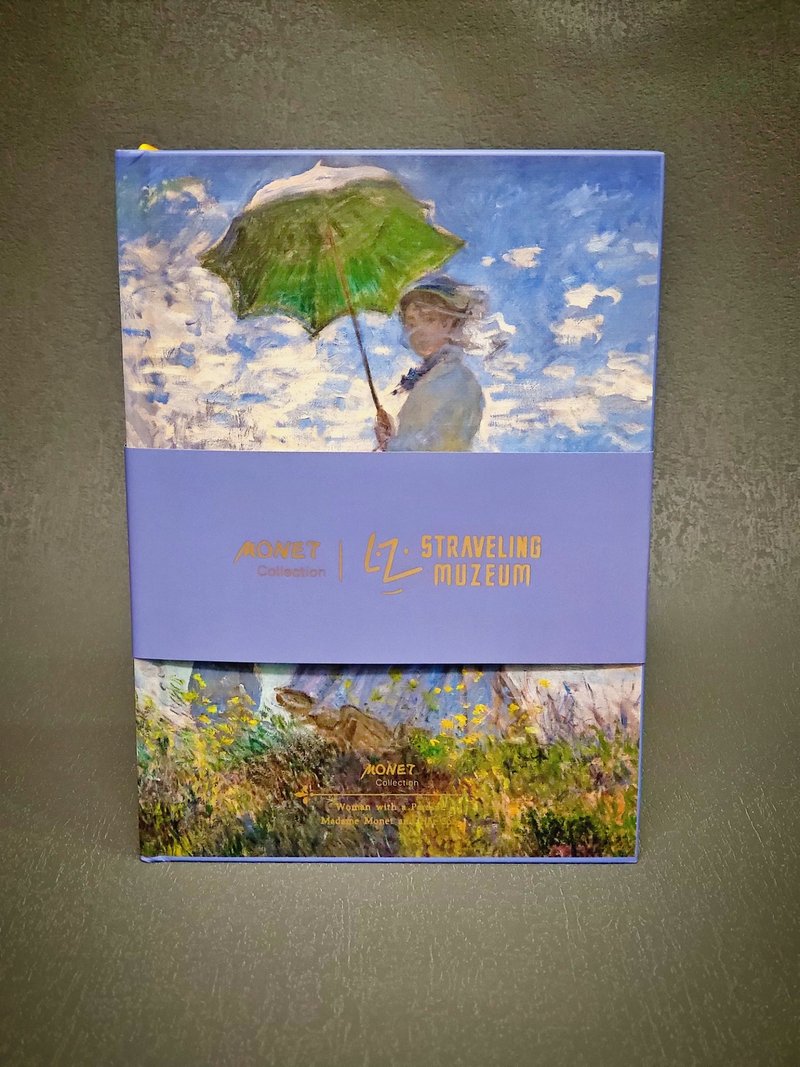 本地设计-莫内 Woman with a Parasol 笔记簿/手帐 - 笔记本/手帐 - 纸 蓝色