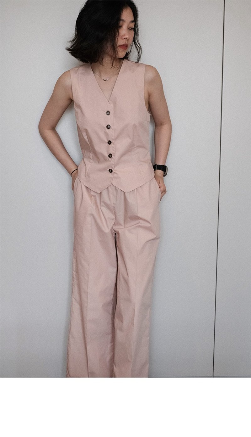 纸棉质春夏复古背心收腰西装马甲 - 女装背心 - 棉．麻 