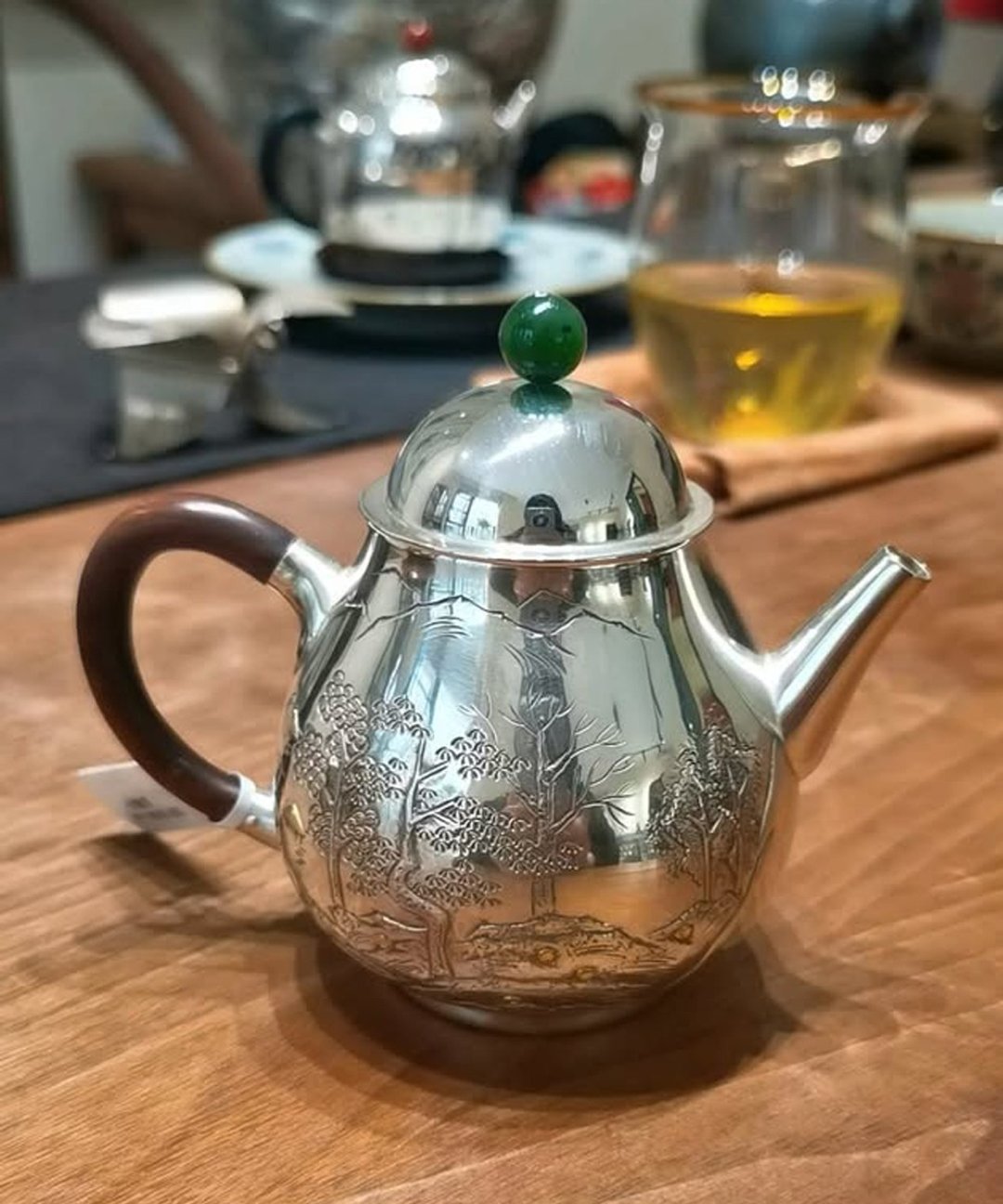 尚幀品大師系列 寸彥同大師手造 閒適小銀壺純銀純手工 140cc - 茶具/茶杯 - 纯银 