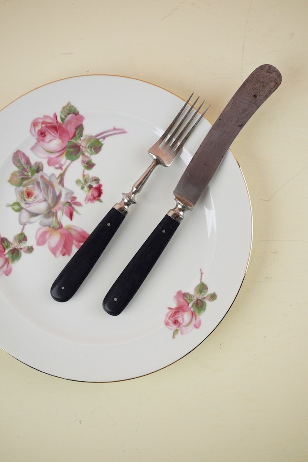 古餐具组 - 餐刀/叉/匙组合 - 其他金属 黑色