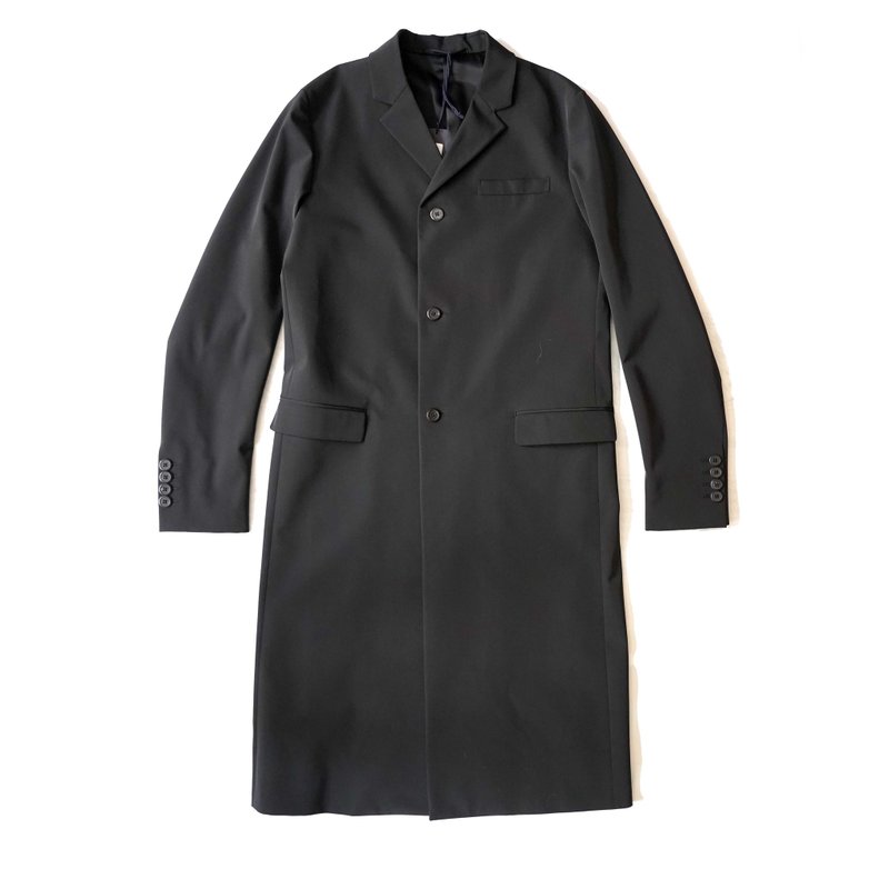 全新未使用PRADA黑色尼龙修身长袖复古中褛外套 顶级奢侈潮流名牌 - 男装外套 - 真皮 黑色