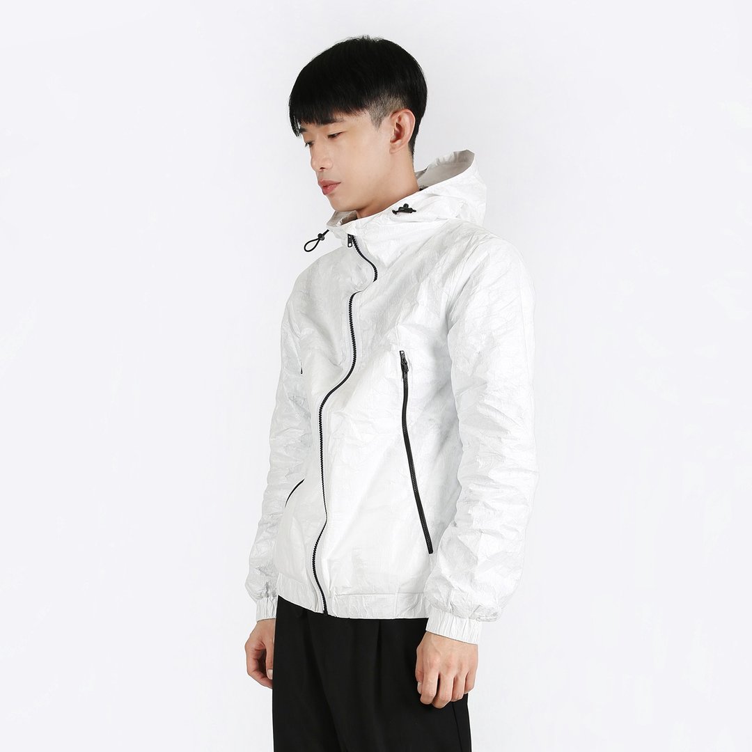 AOS RE.WH	- 泰维克®防拨水夹克 - 中性连帽卫衣/T 恤 - 聚酯纤维 白色