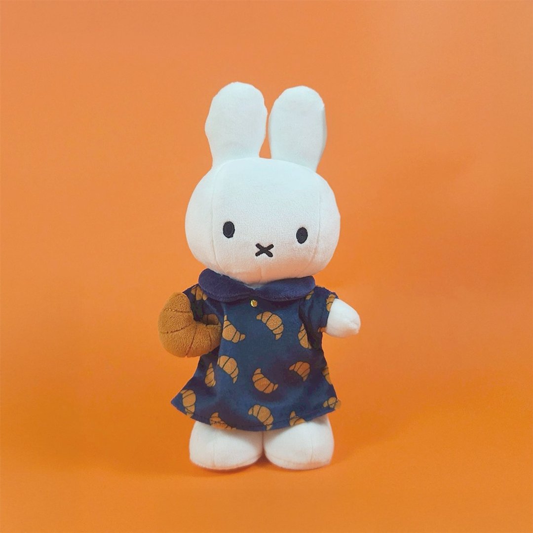 24H 出货 BON TON TOYS Miffy 米菲兔填充玩偶 - 可颂洋装 24cm - 玩偶/公仔 - 聚酯纤维 多色