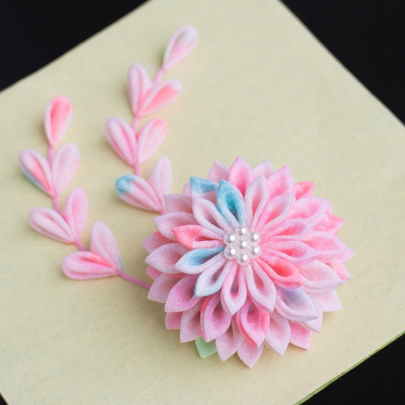 梦幻的砂糖菓子发饰 剑つまみ和风簪子 七五三 和服浴衣 婚礼卒业成人式赏花 - 发饰 - 棉．麻 粉红色