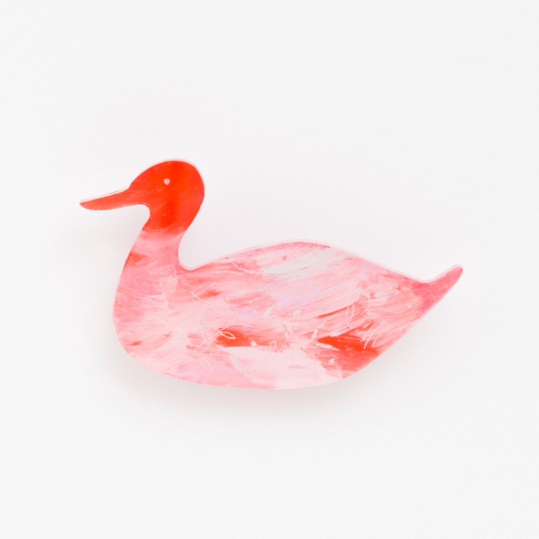Brooch of a picture 【bird】 - 胸针 - 压克力 红色