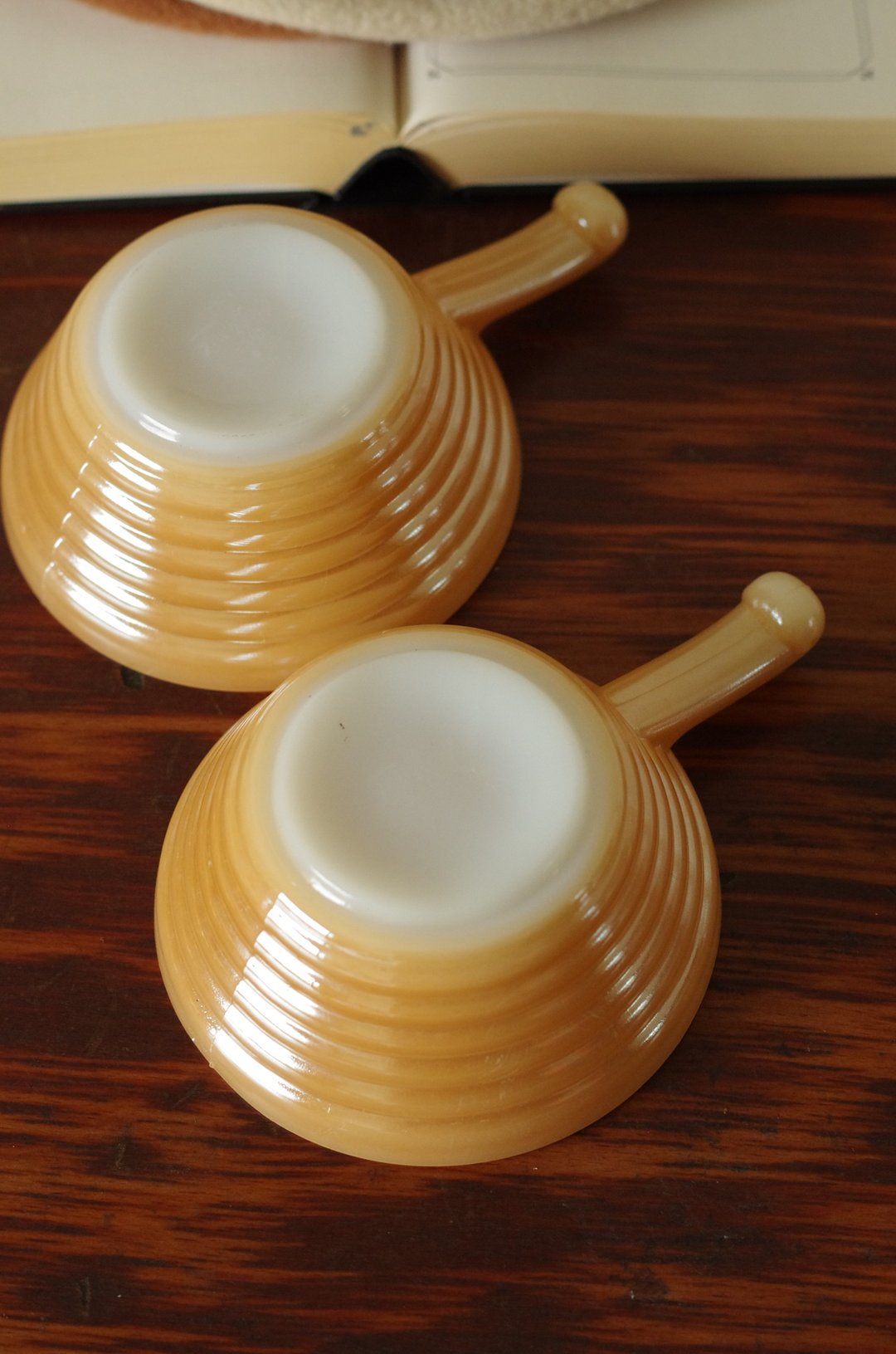 少见美国制Fire King珠光橘色碗 餐具 厨具 W580 - 其他 - 其他金属 银色
