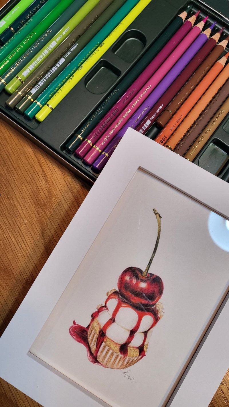 手绘甜点摆饰含框 - 画框/相框 - 纸 