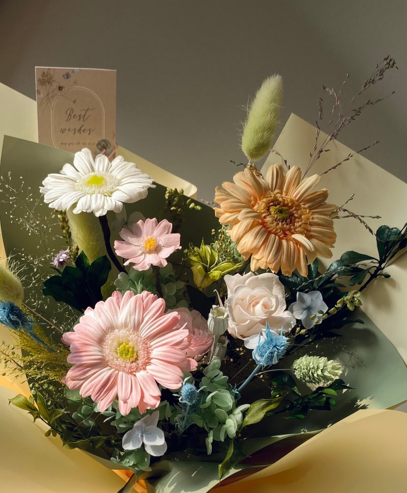 永生太阳花束。韩系多巴胺花束/情人节/毕业季/舞台献花花束 - 干燥花/捧花 - 植物．花 多色