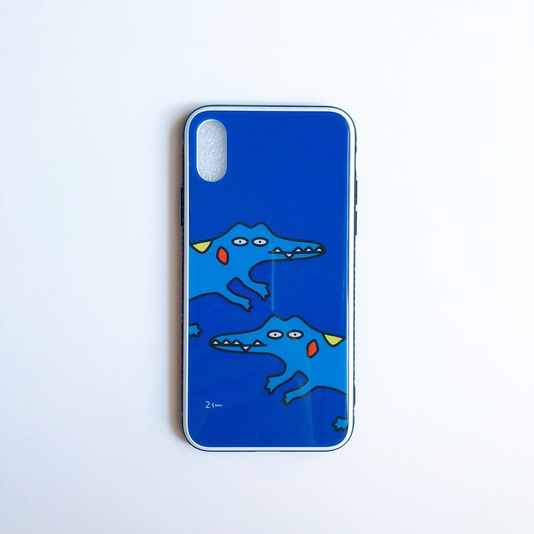 鳄鱼 iPhone 手机壳 - 手机壳/手机套 - 玻璃 蓝色