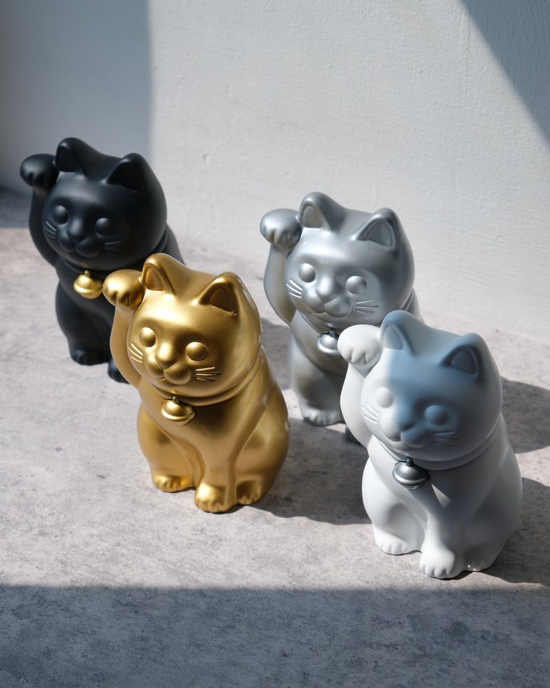 招财猫线香座连咕𠱸底座 招财猫/原创设计/3D打印/多肉块根植物/ - 摆饰 - 塑料 白色