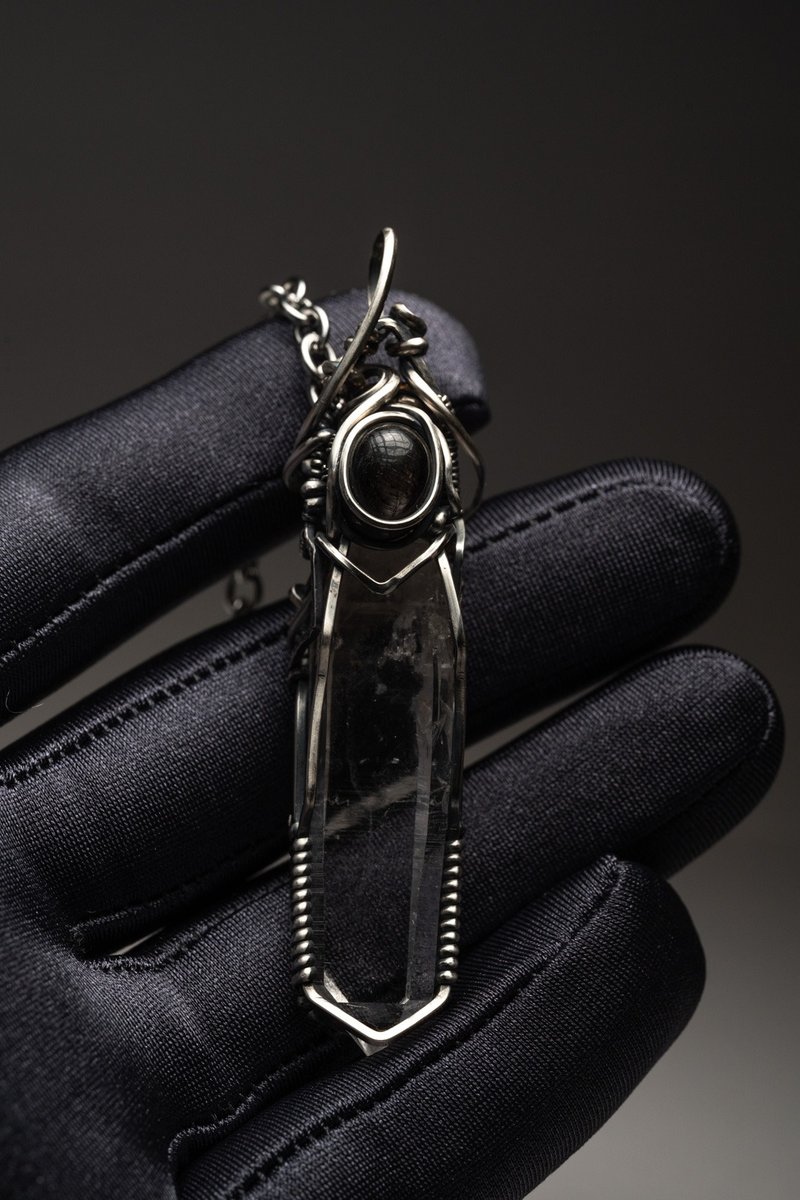 【回绕制物】S925纯银 | 列姆利亚白水晶/金运石 吊坠/项链 - 项链 - 纯银 多色