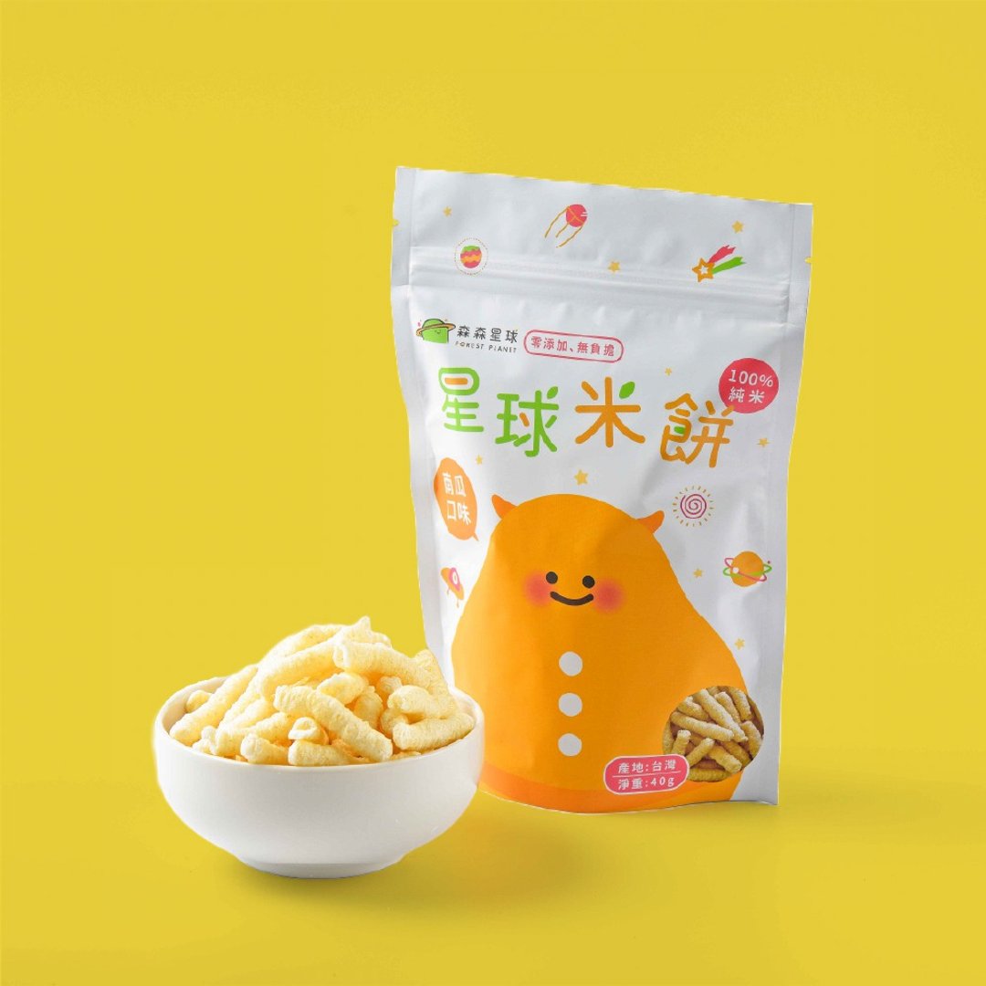 【森林面食】星球米饼-南瓜口味 - 零食/点心 - 新鲜食材 黄色