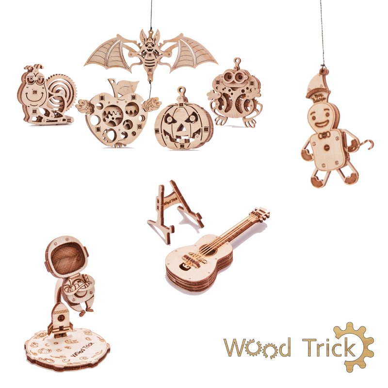 木趣小模型 (一套八件) - 木工/竹艺/纸艺 - 木头 