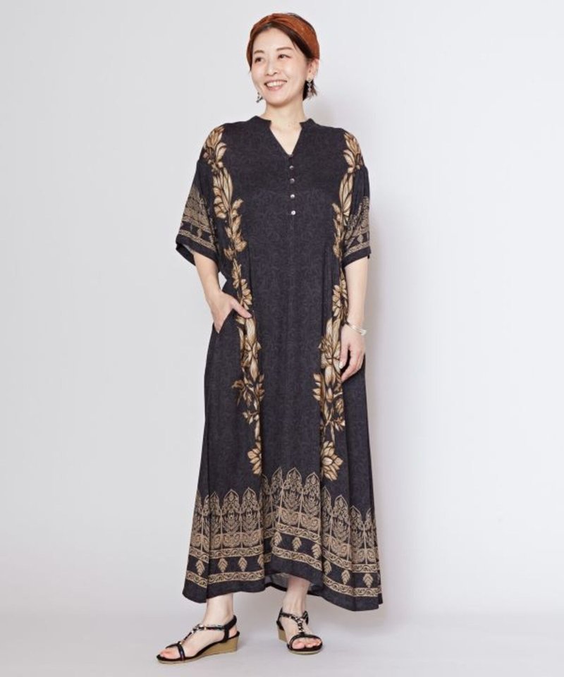 【现货热卖】静谧陶光莲语收腰排扣连衣裙 洋装 (3色)IAC-5225 - 洋装/连衣裙 - 其他材质 