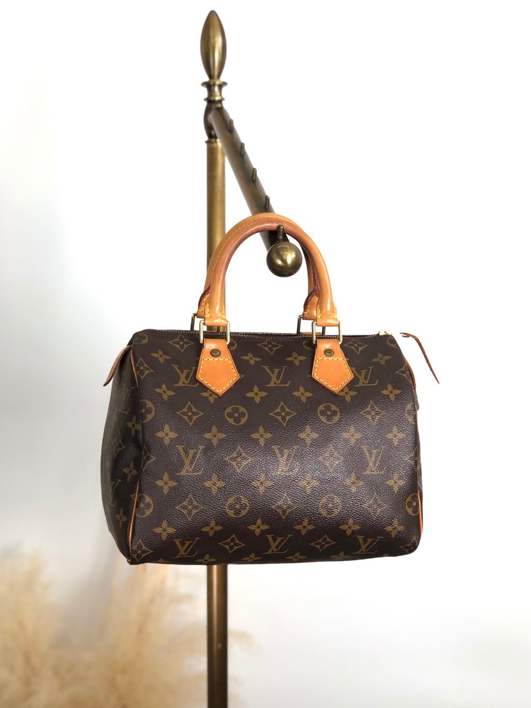 [日本直送，全新二手包] LOUIS VUITTON Monogram 手提包，棕PVC 皮革，Speedy 25 迷你波士顿包，232hgi - 手提包/手提袋 - 防水材质 咖啡色