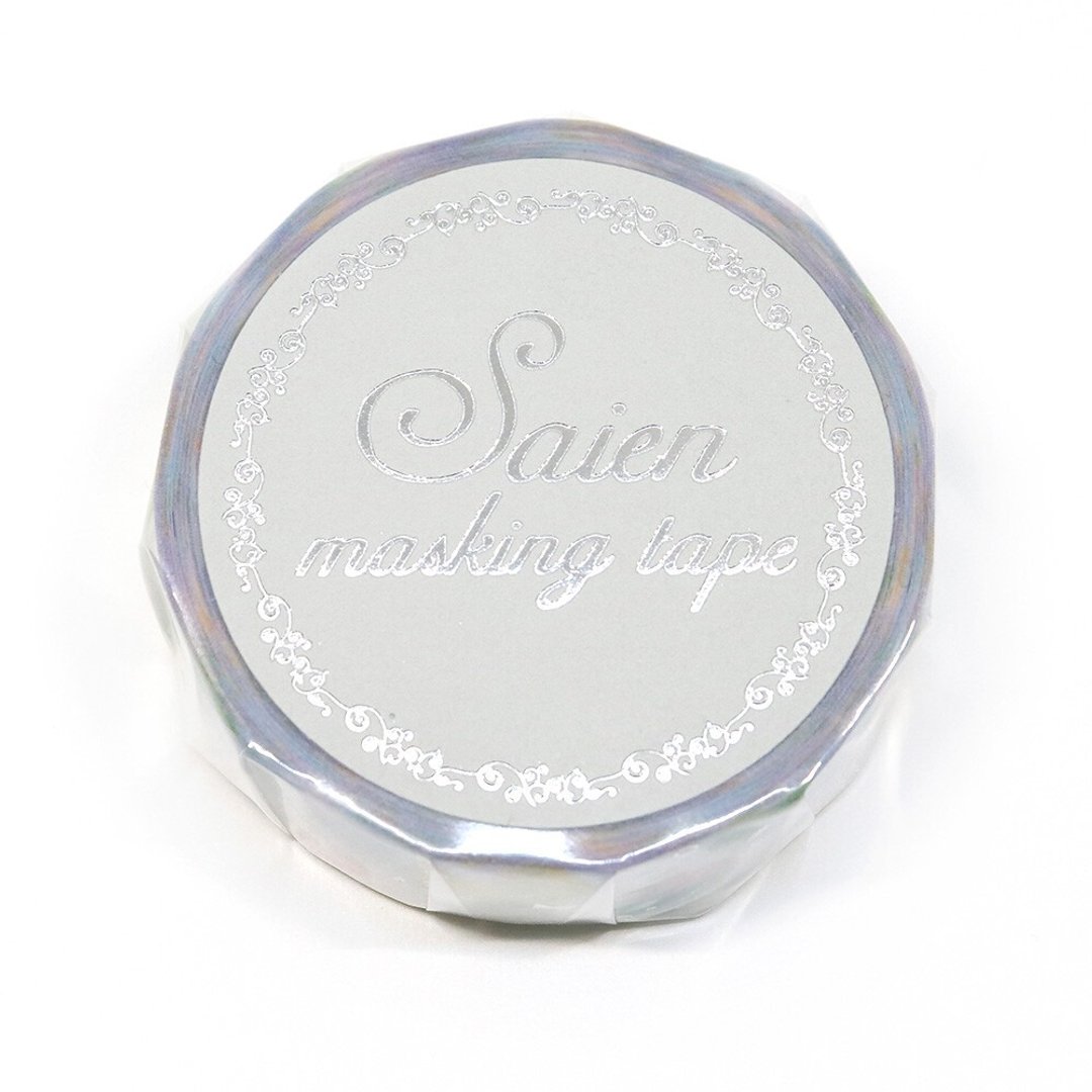 【日本 SAIEN】15mm 银箔和纸纸胶带－彩色泡泡 Bubble Sabon - 纸胶带 - 纸 