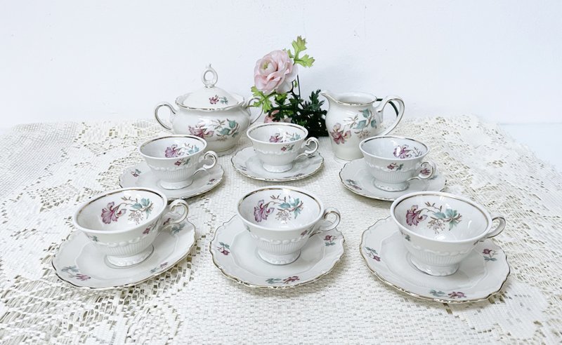 巴伐利亚 – 6 人份的全套咖啡 - 咖啡壶/周边 - 瓷 