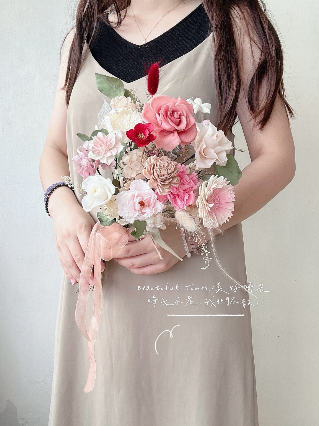 美好时光| 恋恋时光-登记干燥花束、结婚永生花捧花、求婚花束 - 干燥花/捧花 - 植物．花 红色