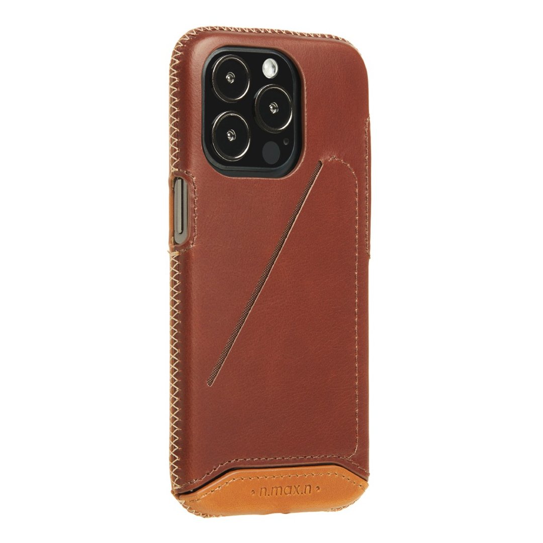 iPhone14 Pro 经典系列全包覆手机皮套-巧克力 - 手机壳/手机套 - 真皮 咖啡色