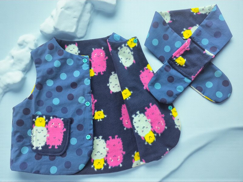 点点星球怪兽 - 童装外套 - 棉．麻 