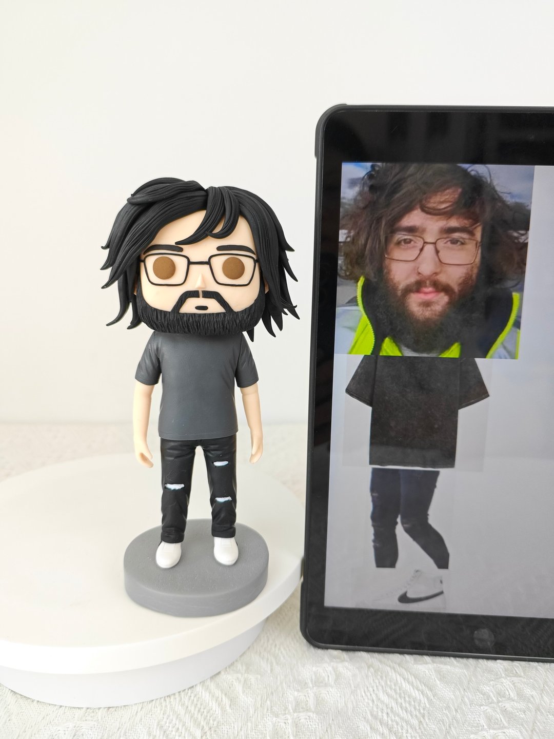 纯手工定制美国Funko Pop 自画肖像公仔娃娃男朋友老公生日礼物 - 玩偶/公仔 - 粘土 多色