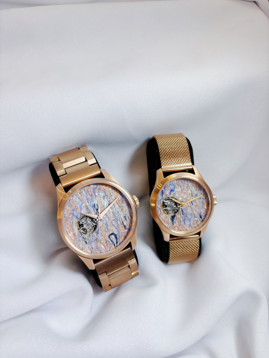 【情侣表】Re-Re x Watch Make Factory台港联名 日落印象 - 对表/情侣表 - 丝．绢 金色